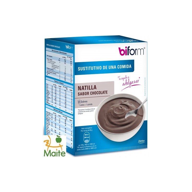 Natilla hipocalórica Biform sabor xocolata