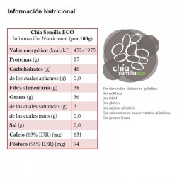 Les llavors de chia tenen un alt nivell de proteïna i molt calci
