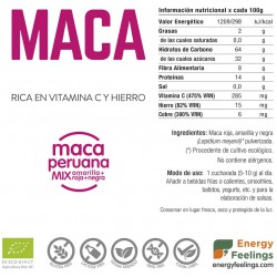 Maca Andina Ecológica Negra y Mix (Amarilla+Roja+Negra)