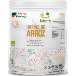 La harina de arroz ecológico es sin gluten y sustituye a la de trigo
