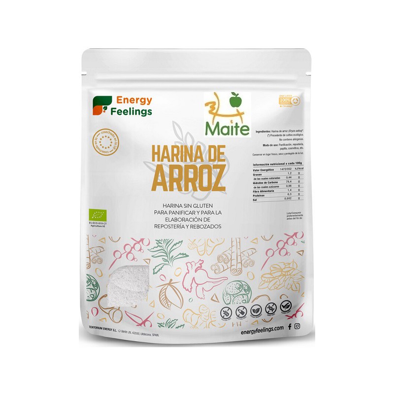 La harina de arroz ecológico es sin gluten y sustituye a la de trigo