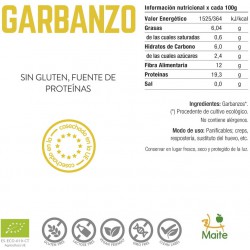 Harina de garbanzo. Los garbanzos son alimentos muy ricos en fibra