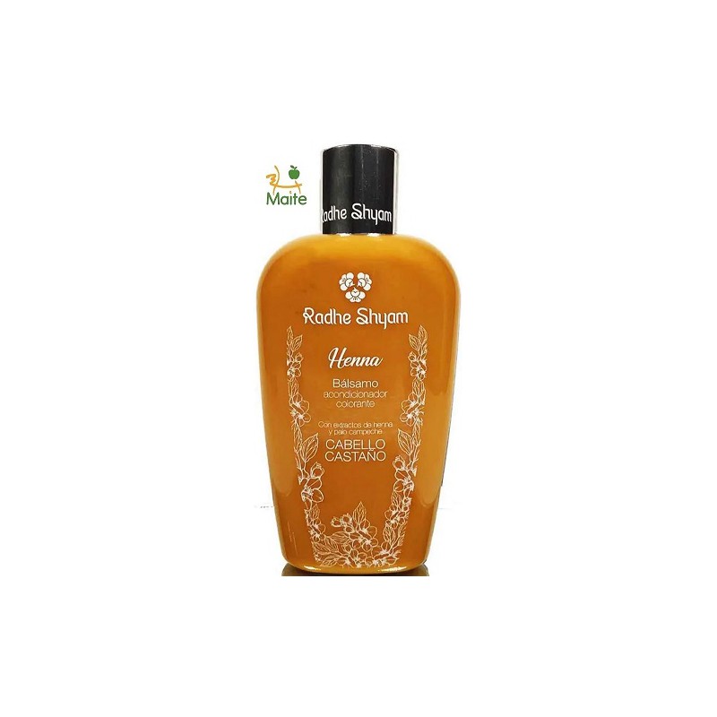 Bálsamo acondicionador Henna color castaño Radhe Shyam