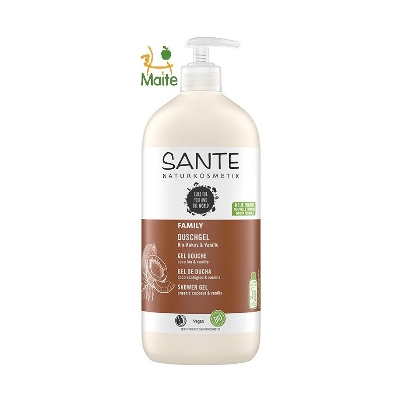 Gel de ducha de coco y vainilla bio de Santé